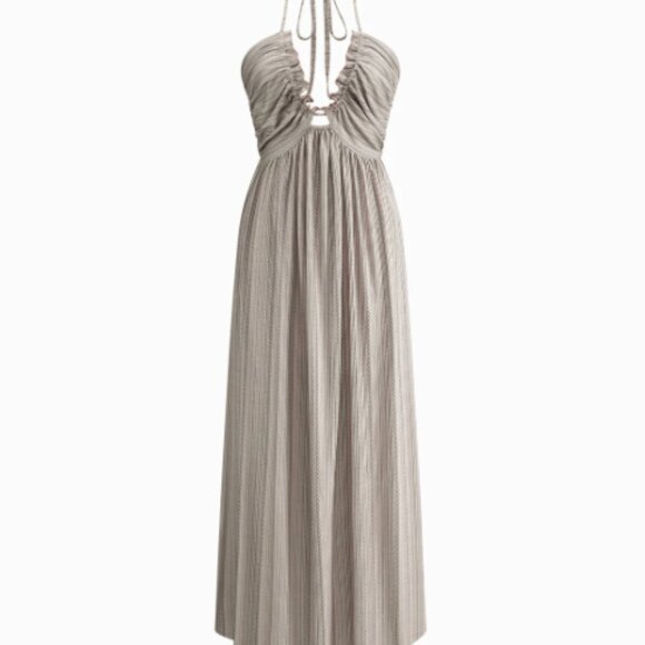 *NWT* Commense Backless U-Neck Halter Strap Long Dress - Picture 3 of 9